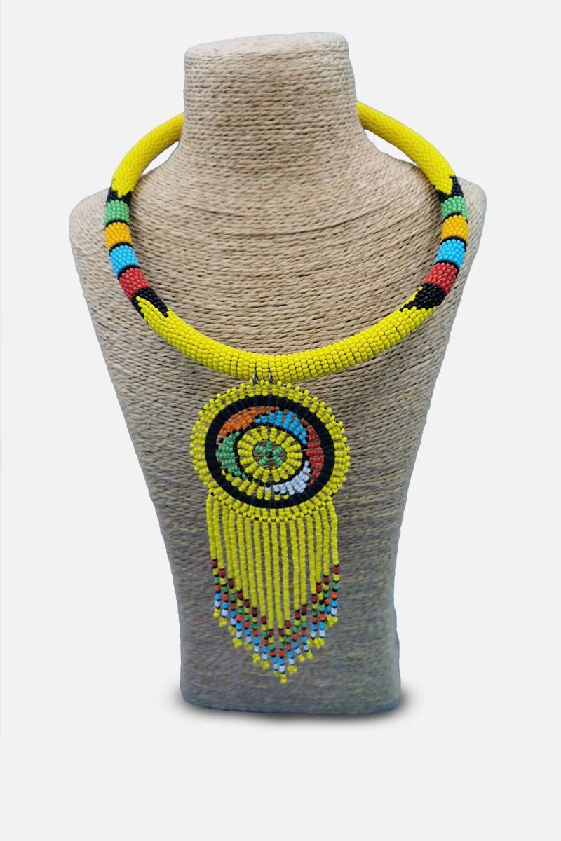 Collier en perles extra yellow